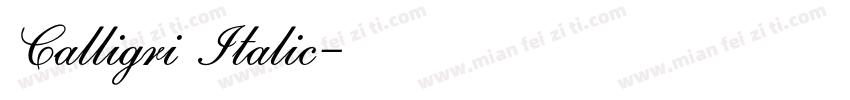 Calligri Italic字体转换